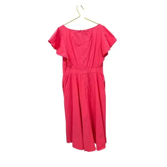 ANN TAYLOR Pink Flutter Sleeve Maxi Dress 12 🌸 - Picture 3 of 8